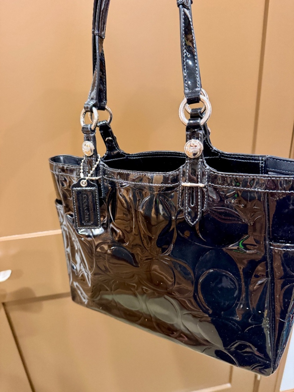 Coach Black patent leather satchel